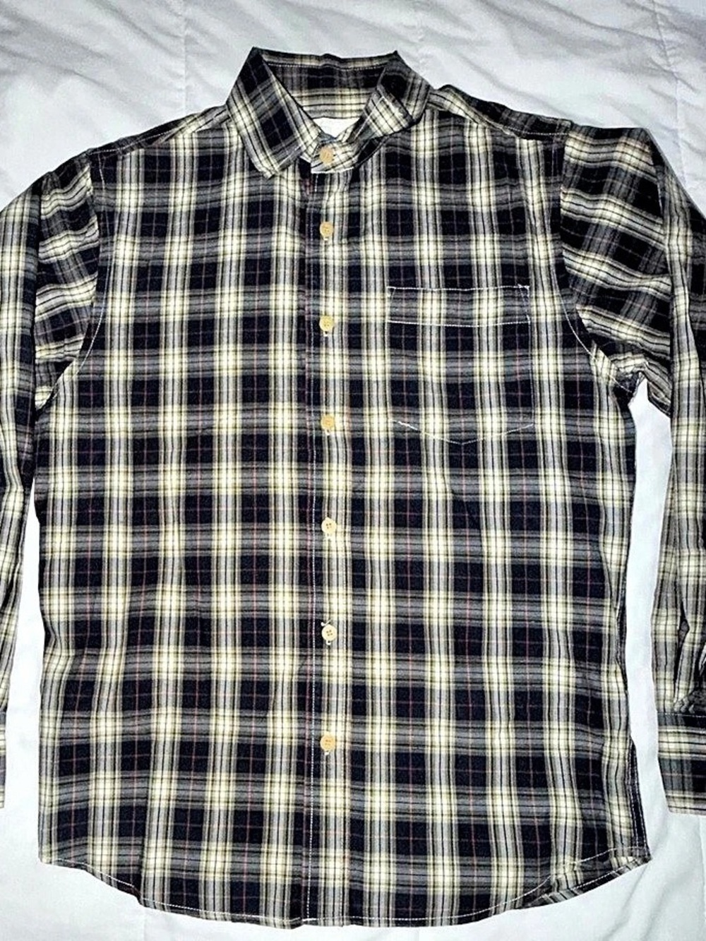 Ditch Plains Plaid Cotton Button Down Size Small